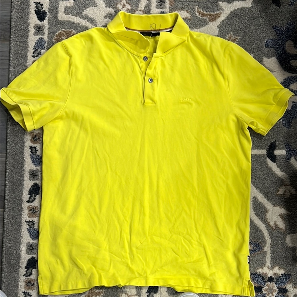 Boss Yellow Polo Shirt Vibrant Classic Design